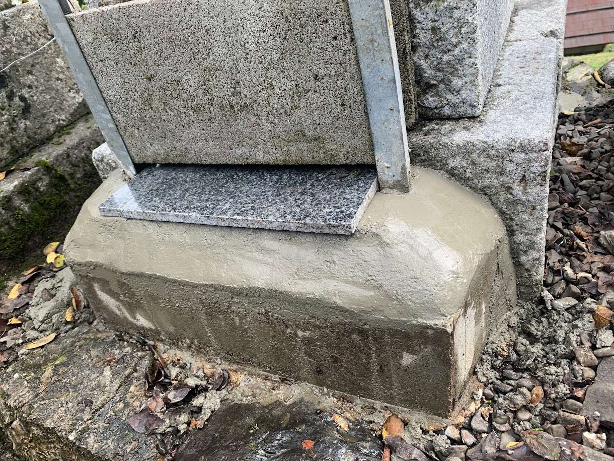 2025年12月施工　納骨室の無いお墓　