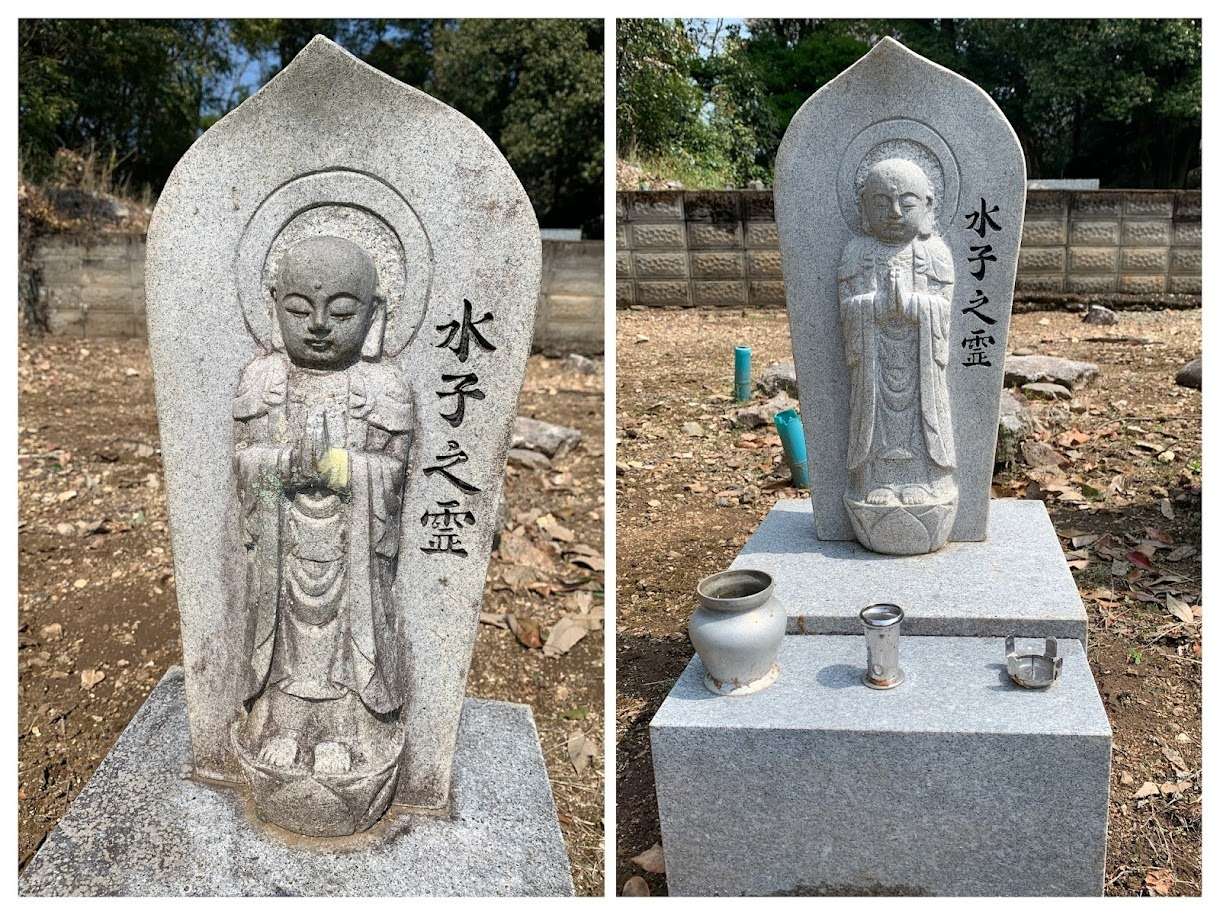 2025年3月施工　地蔵様のクリーニング&色入れ